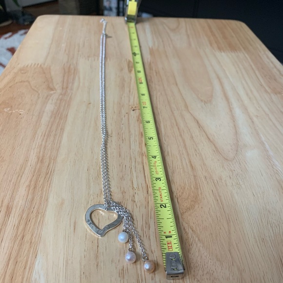 Three of Hearts Necklace Vantel Pearls Retired - Picture 6 of 7